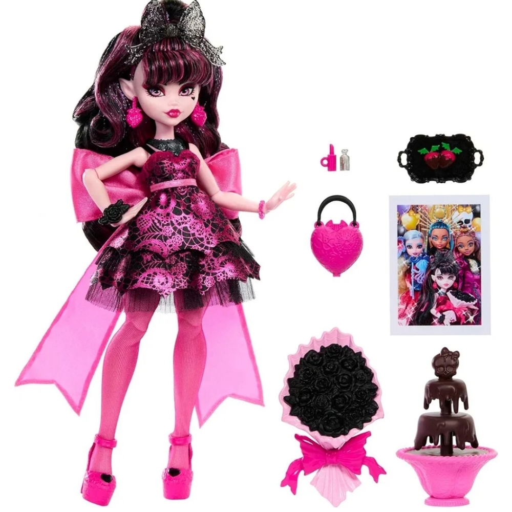 🪐♡Monster High Draculaura Doll in Monster Ball Party Dress w Accessories